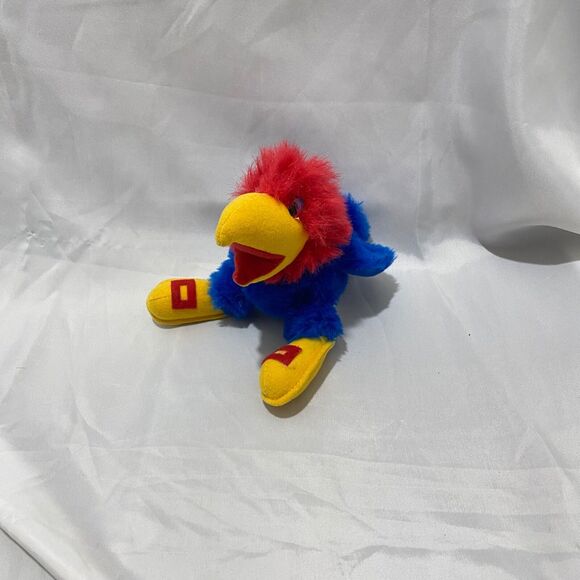 Vintage University of Kansas Mascot Jayhawk Dan Brechner Stuffed Plush Toy 6 In - Picture 2 of 7